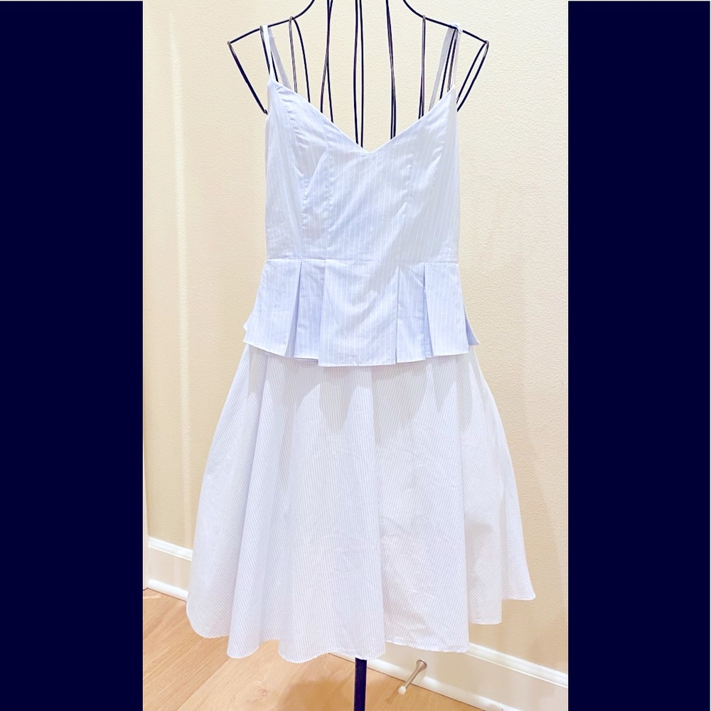 Romeo + Juliet Couture Blue Pinstripe Dress